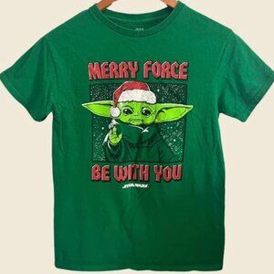 STAR WARS Christmas The Mandalorian Grogu Merry Force Be With You Size S